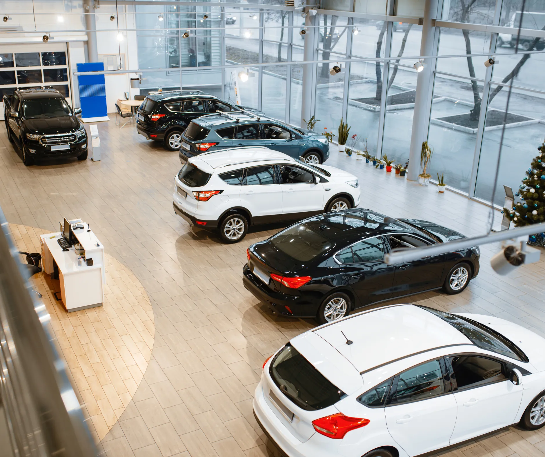 Car dealership showroom